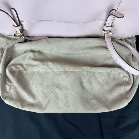 Michael Kors Light Pink Jet Set Top Zip Tote Bag  Saffino Leather & MK Charm - Picture 14 of 14